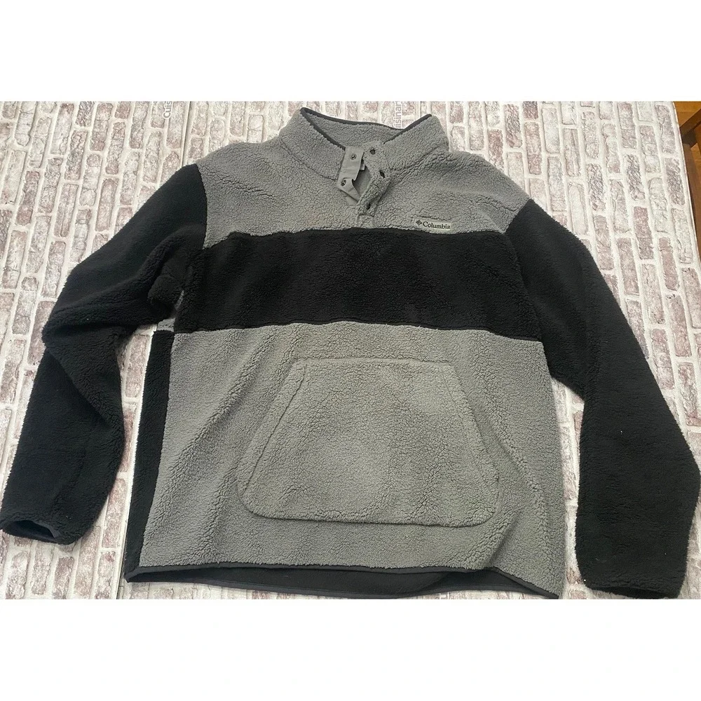 Columbia Rugged Ridge‎ II Sherpa Fleece 1/2 Snap XXL Deep Pile Color block